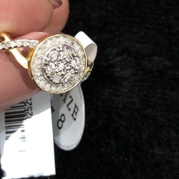 REAL DIAMOND Ring w 925 sterling silver NWT WOW!!! - Picture 8 of 8